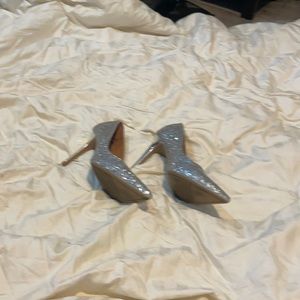 Slightly worn evening shoes